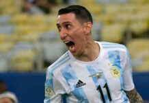 ডি মারিয়া জাদু, এগিয়ে থেকে বিরতিতে গেল আর্জেন্টিনা