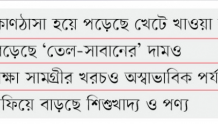 জিনিসপত্রের মূল্যবৃদ্ধির ফলে কষ্টে সাধারণ মানুষ